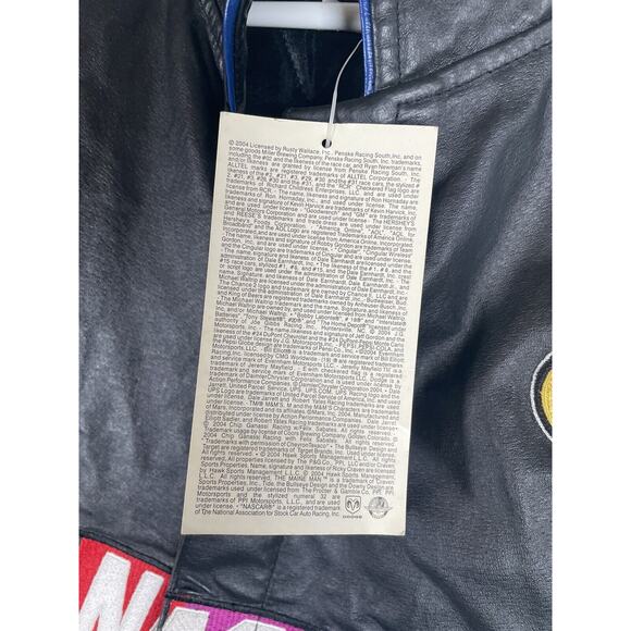 NEW Chase NASCAR Leather Jacket Mens Medium Nextel Cup Quilted Snaps (READ) - Picture 4 of 15